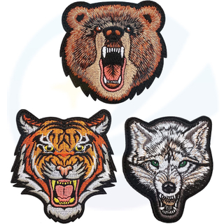 Patches bordados de animais personalizados sem patch de tigre mínimo
