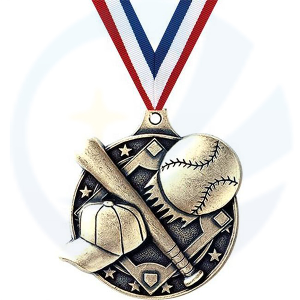 Medalha de beisebol esportivo de logotipo personalizado