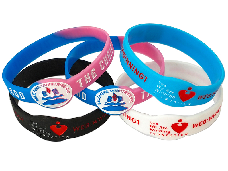 Pulseira de silicone do logotipo de 20 mm