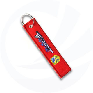 Nome da fita longa Keychain bordado