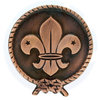 Alta qualidade Antique Copper Metal Lilly Lapel Pin Shap Scouts Sports Sports Pin Bistage para lembrança